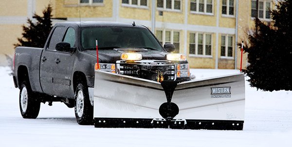 MVP-3 snow plowing parking lot