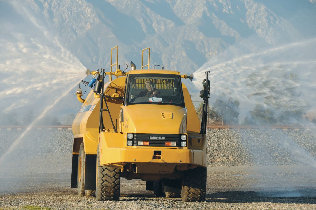 Dust Suppression Using Truck-Mounted Water Spray Systems